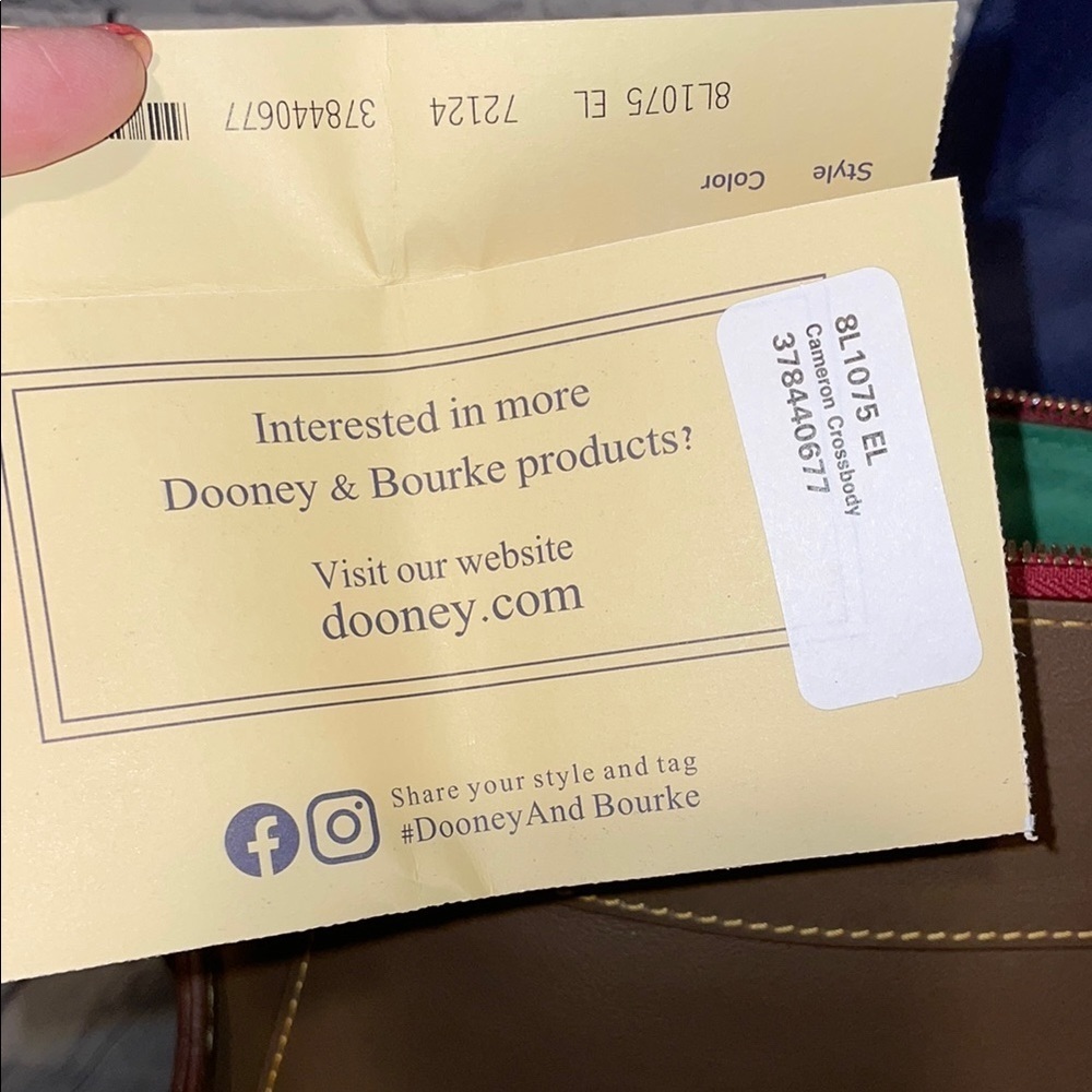 Dooney & Bourke Brown Leather Shoulder Bag Gold Hardware Classic Designer - Picture 6 of 7